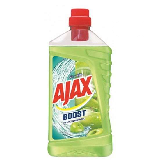 Υγρό δαπέδων & επιφανειών Ajax Boost μήλο 1l Υγρό δαπέδων & επιφανειών Ajax Boost μήλο 1l