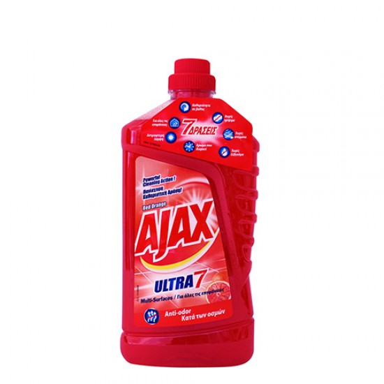 Υγρό δαπέδων & επιφανειών Ajax Ultra7 red orange 1l