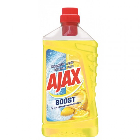 Υγρό δαπέδων & επιφανειών Ajax Boost λέμον σόδα 1l Υγρό δαπέδων & επιφανειών Ajax Boost λέμον σόδα 1l