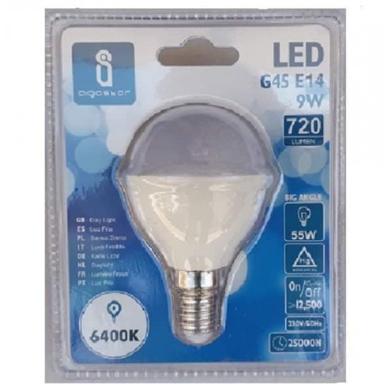Λάμπα LED E14 Σφαιρική 9W 230V 6500k