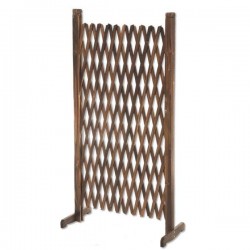 Φράχτης Καφέ Ξύλινος 118 x 120cm Επέκταση έως και 170cm