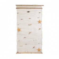 Διακοσμητικό τοίχου με κοχύλια εκρού 54 x 92 cm