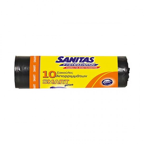 Σακούλες σκουπιδιών 10 τεμ. ρολό sanitas pro 80x110 