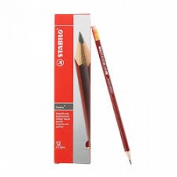 Μολύβι STABILO 4906/HB κόκκινο με γόμα