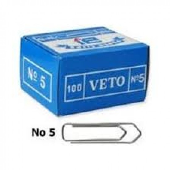 Συνδετήρες VETO No5  47mm 100 τεμ.