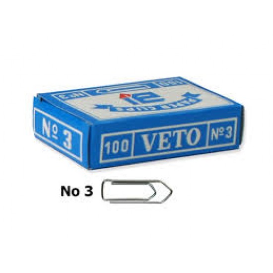Συνδετήρες VETO No3 30mm 100 τεμ. Συνδετήρες VETO No3 30mm 100 τεμ.
