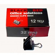 Πιάστρα-Κλίπ  Μαύρη 32mm/12τεμ.