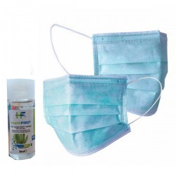 Σετ 2 Μάσκες Χειρουργικές κ Αντισηπτικό GEL 30ml