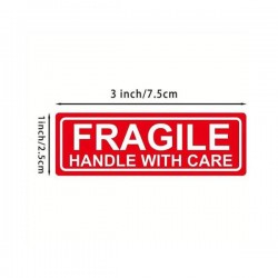 Ρολό ετικέτες fragile 2,5cm x 7,5 cm αυτοκόλλητες 120 τεμάχια