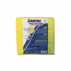 Πανί μικροϊνών κίτρινο 5 τεμ. 37x37cm  Sanitas professional