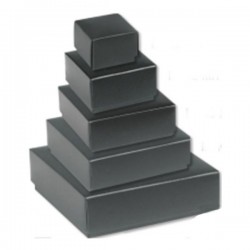 Κουτιά ΜΑΤ Πλαστικοποιημένα 6 x 6 x 3,5  Μαύρο