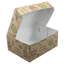 Κουτιά ζαχαροπλαστικής Νο10 κραφτ με σχέδιο / 10 Κιλά
