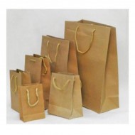 Χάρτινη τσάντα οικολογική κραφτ 8x5x11 cm 18 τεμ με κορδόνι