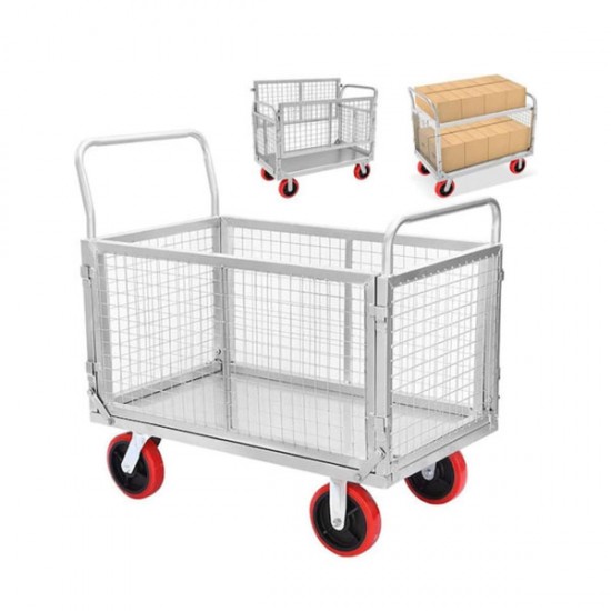 Καρότσι Μεταφοράς για φορτίο max 500kg Ασημί χρώμα