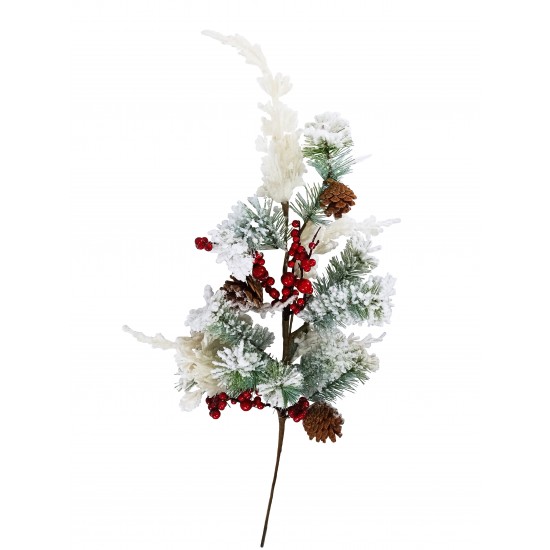 Κλαδάκι χιονέ με BERRIES 90 cm