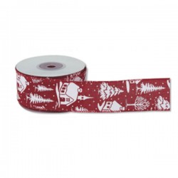 Κορδέλα Κόκκινη 38 mm x 9 m με Σύρμα