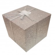 Διακοσμητικό Κουτί Δώρου 20 cm  Ασημί