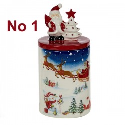 Κεραμική Μπισκοτιέρα 15x15x32 cm σε 2 Σχέδια