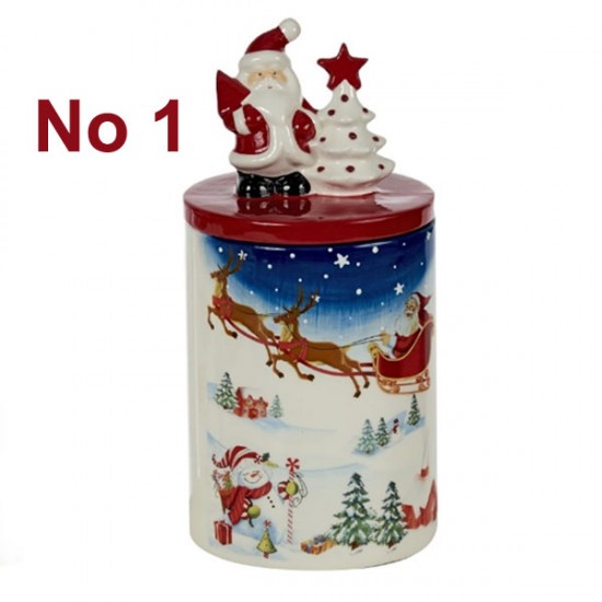 Κεραμική Μπισκοτιέρα 15x15x32 cm σε 2 Σχέδια