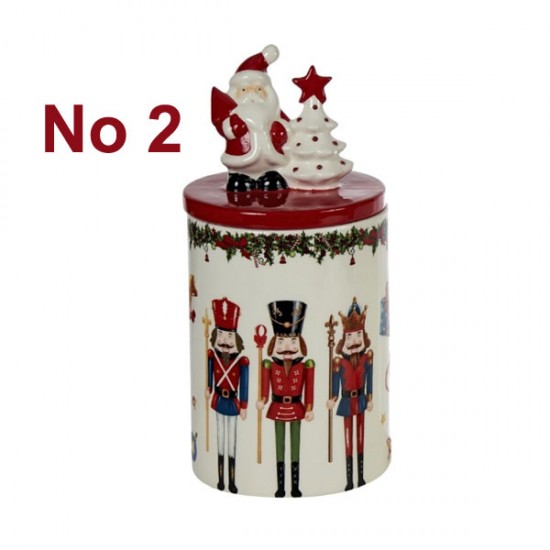 Κεραμική Μπισκοτιέρα 15x15x32 cm σε 2 Σχέδια