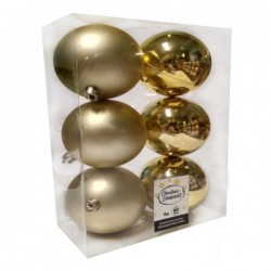 Πλαστική Μπάλα 80 cm Χρυσή Σετ 6 Τεμαχίων