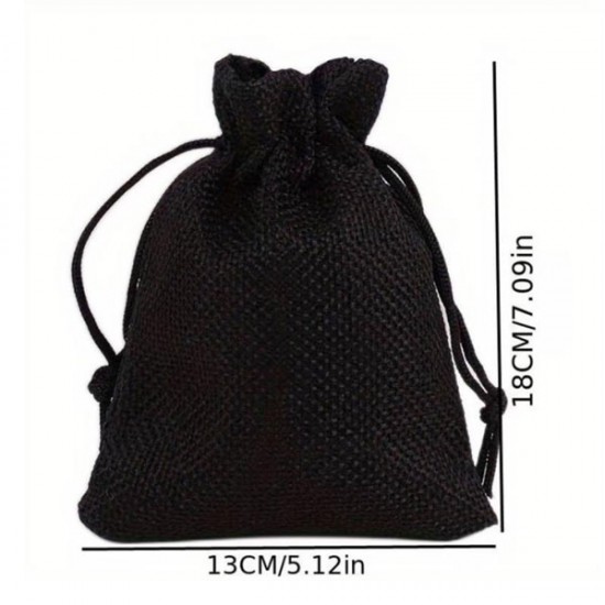 Πουγκί μαύρο λινάτσα 13x18 50 τεμ
