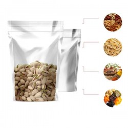 Σακουλάκι DOYPACK μεταλιζέ 16x26+4 zip ανοιχτό παράθυρο