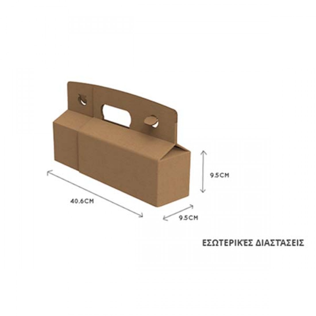 Κουτί τσάντα για 1 φιάλη 40x9,5x9,5 cm DBB