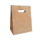 Χάρτινη τσάντα με λαβή χούφτα 21x27,5 +12 καφέ κραφτ Χάρτινη τσάντα με λαβή χούφτα 21x27,5 +12 καφέ κραφτ