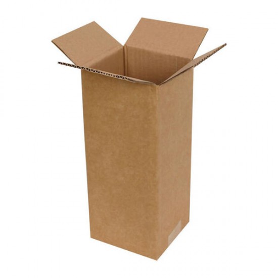 Χαρτοκιβώτιο 3Φ καφέ μονής φιάλης 9x9x29cm