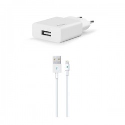Ταχυφορτιστής Ταξιδιού με Καλώδιο Lightning Άσπρο