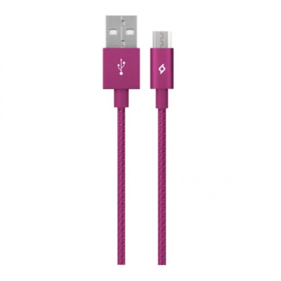Καλώδιο Ttec AlumiCable Micro USB 120cm -Φόρτισης Ρόζ